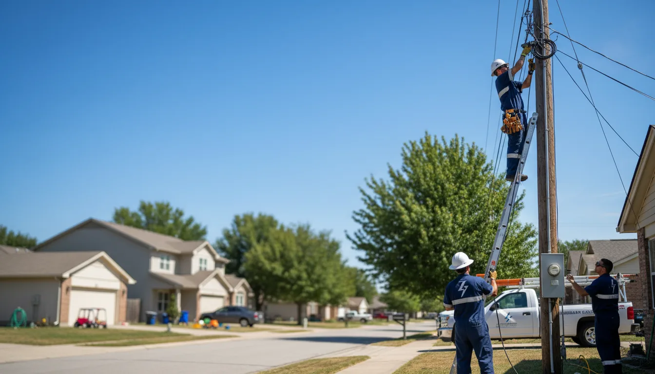 Residential electrician providing installation services in Fulton, TX